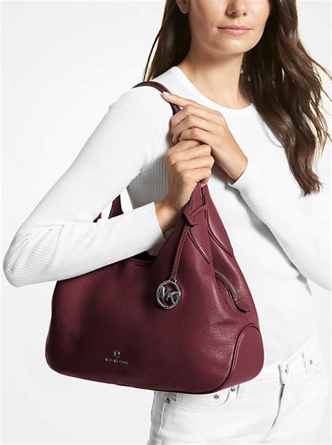 michael kors shopper kelsey|Kelsey Large Pebbled Leather Shoulder Bag .